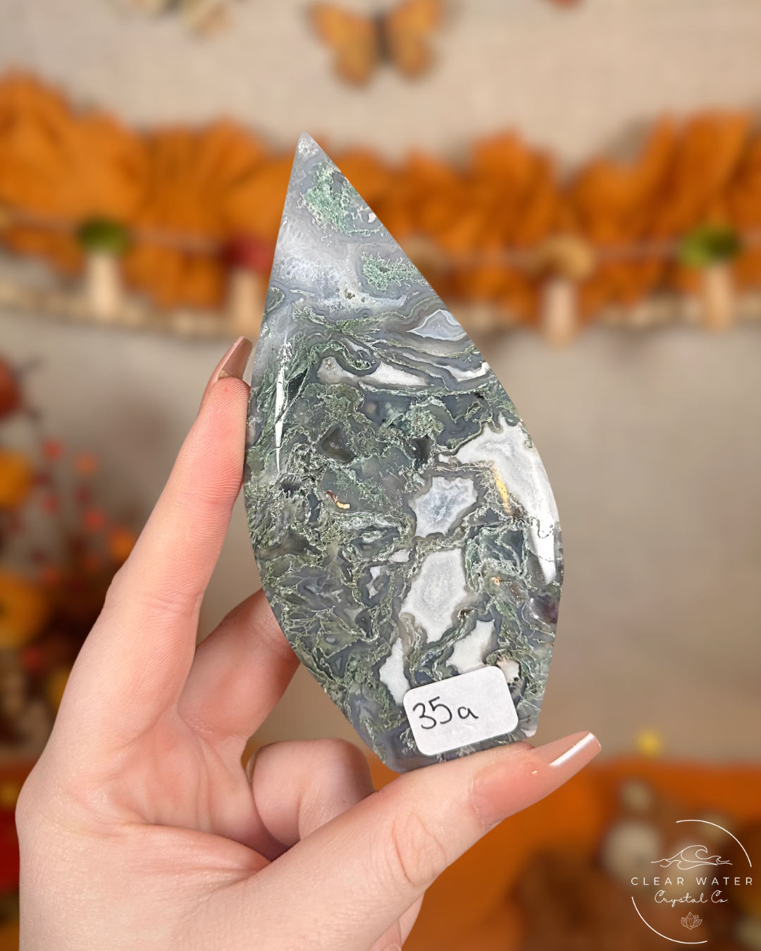 Moss Agate Flames- Harvest Embers