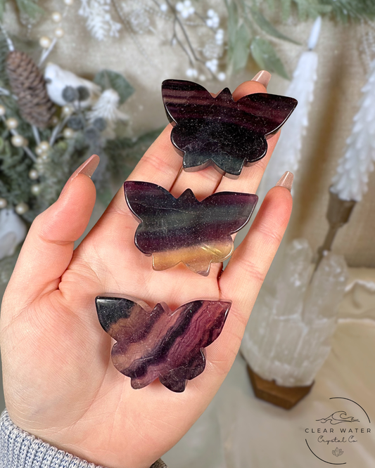 Fluorite Butterfly Carvings – China