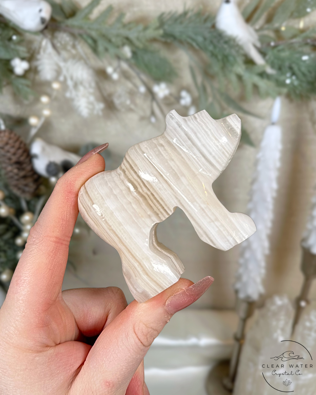 Calcite Polar Bear Carvings – Mexico