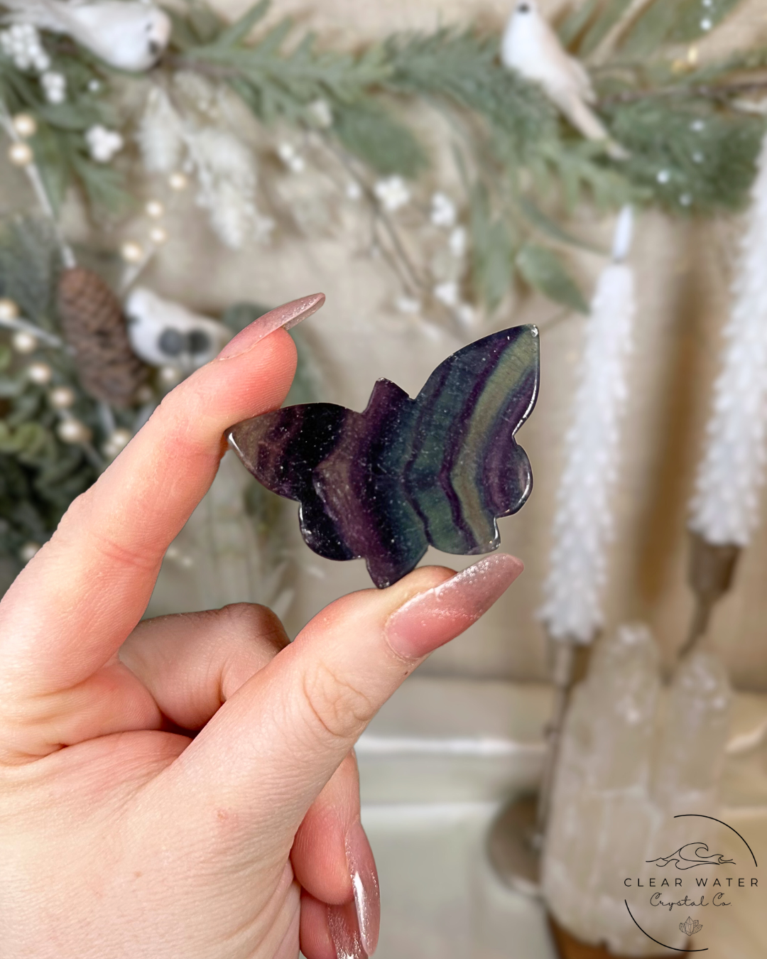 Fluorite Butterfly Carvings – China