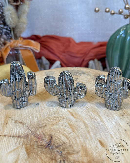 Peruvian Pyrite Cactus Carving