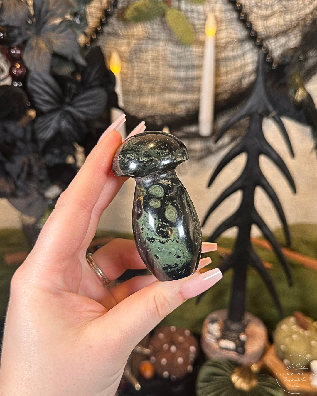 Kambaba Jasper Mushroom Carving | Madagascar