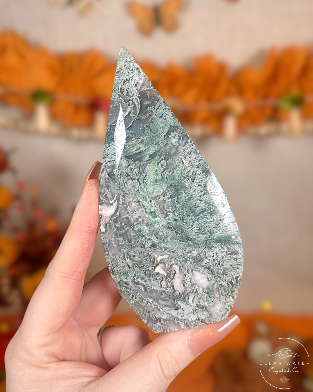 Moss Agate Flames- Harvest Embers