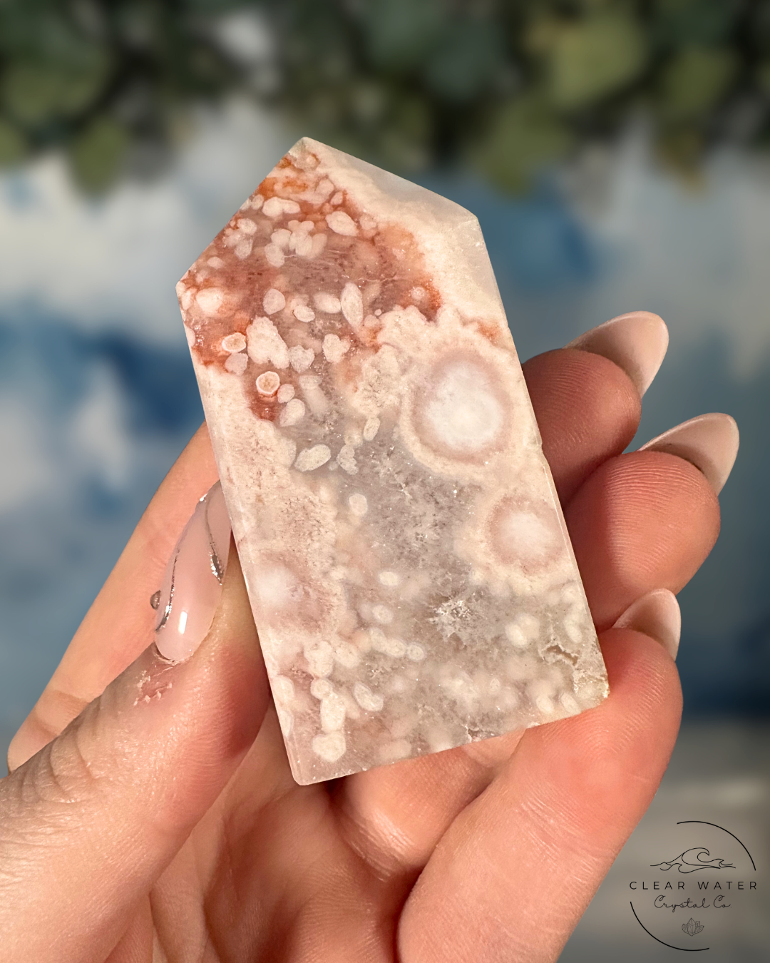 Blooming Heart Tower: Flower Agate & Pink Amethyst Synergy