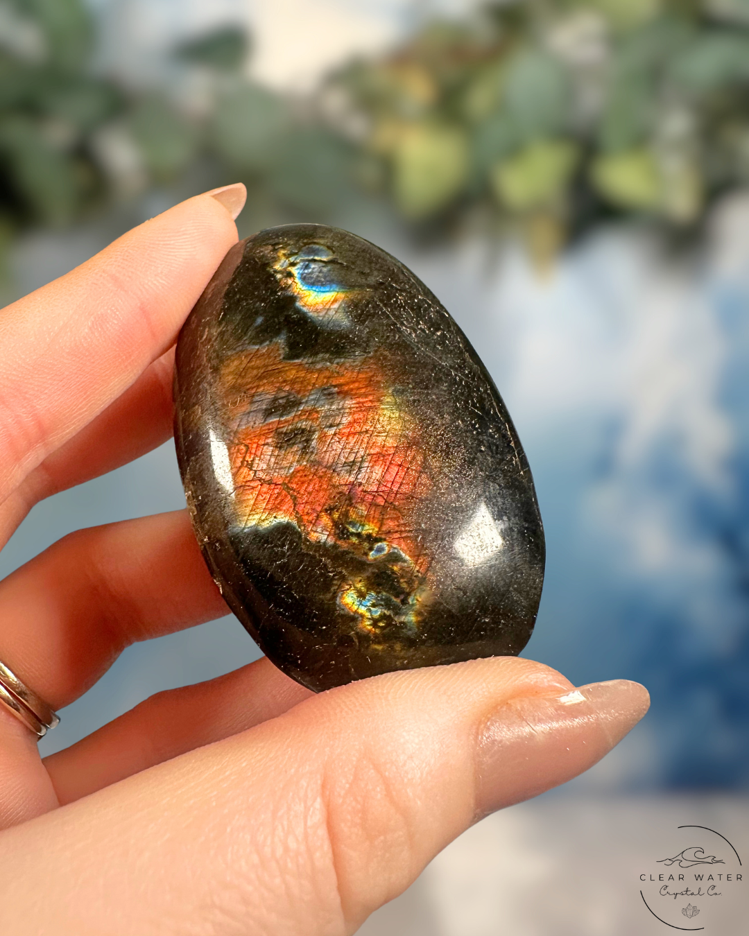 Imperfect Labradorite Palmstones - Minimal, Unique Flash