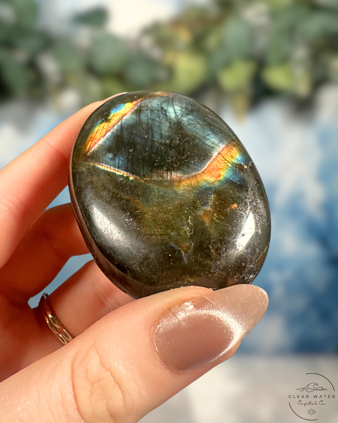 Imperfect Labradorite Palmstones - Minimal, Unique Flash