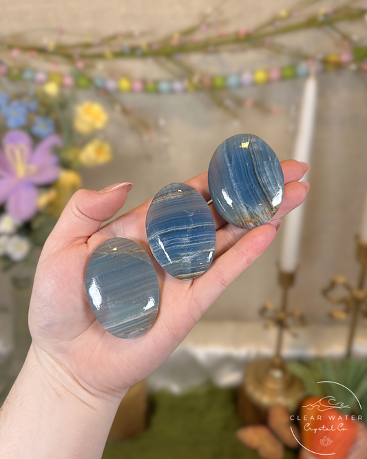Blue Onyx Palmstones – Argentina