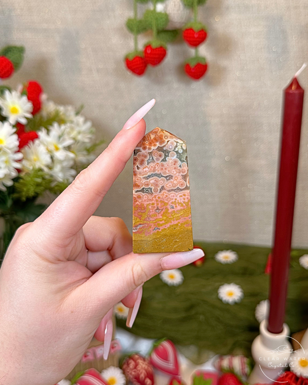 Pink Orbicular Sea Jasper Towers