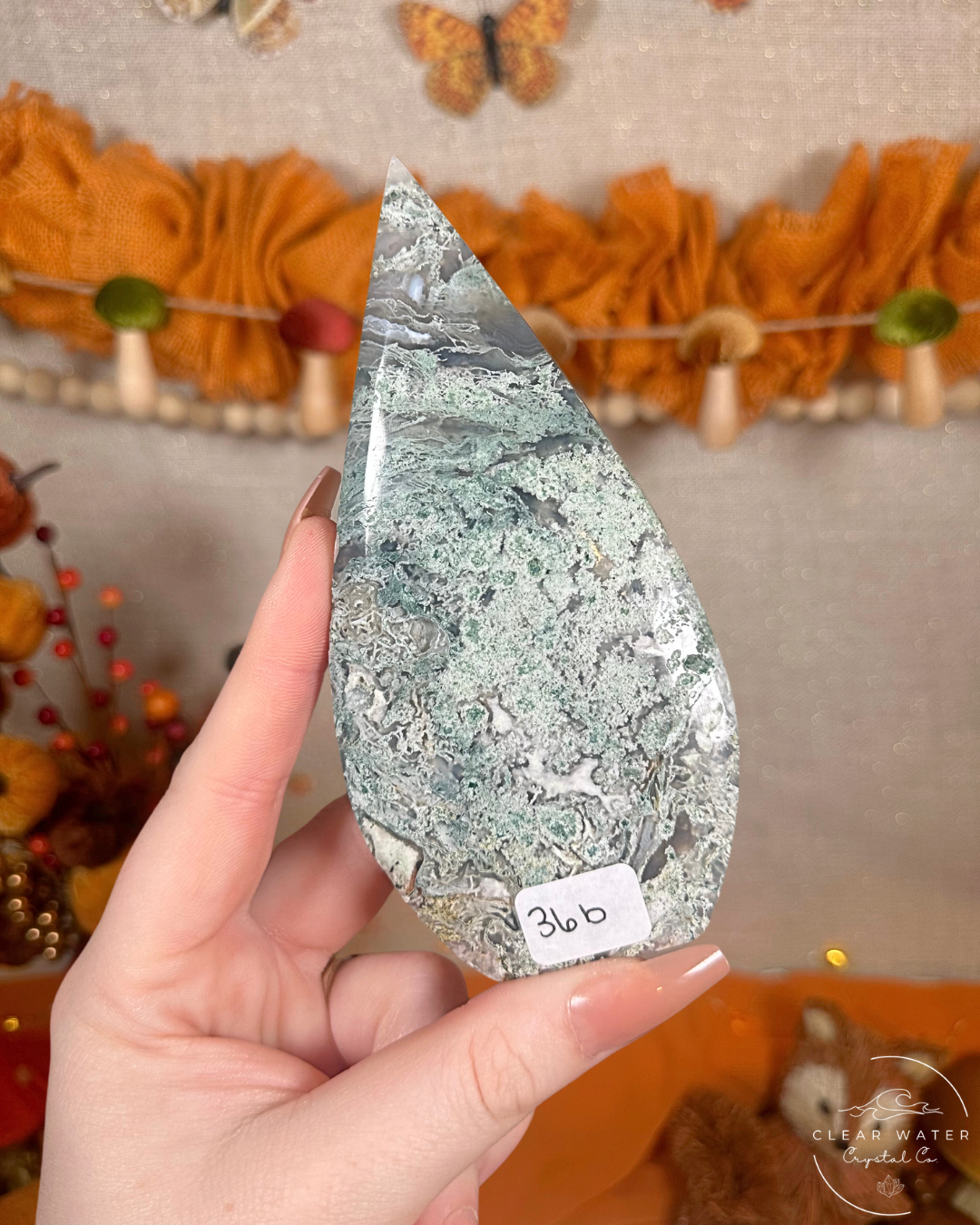 Moss Agate Flames- Harvest Embers