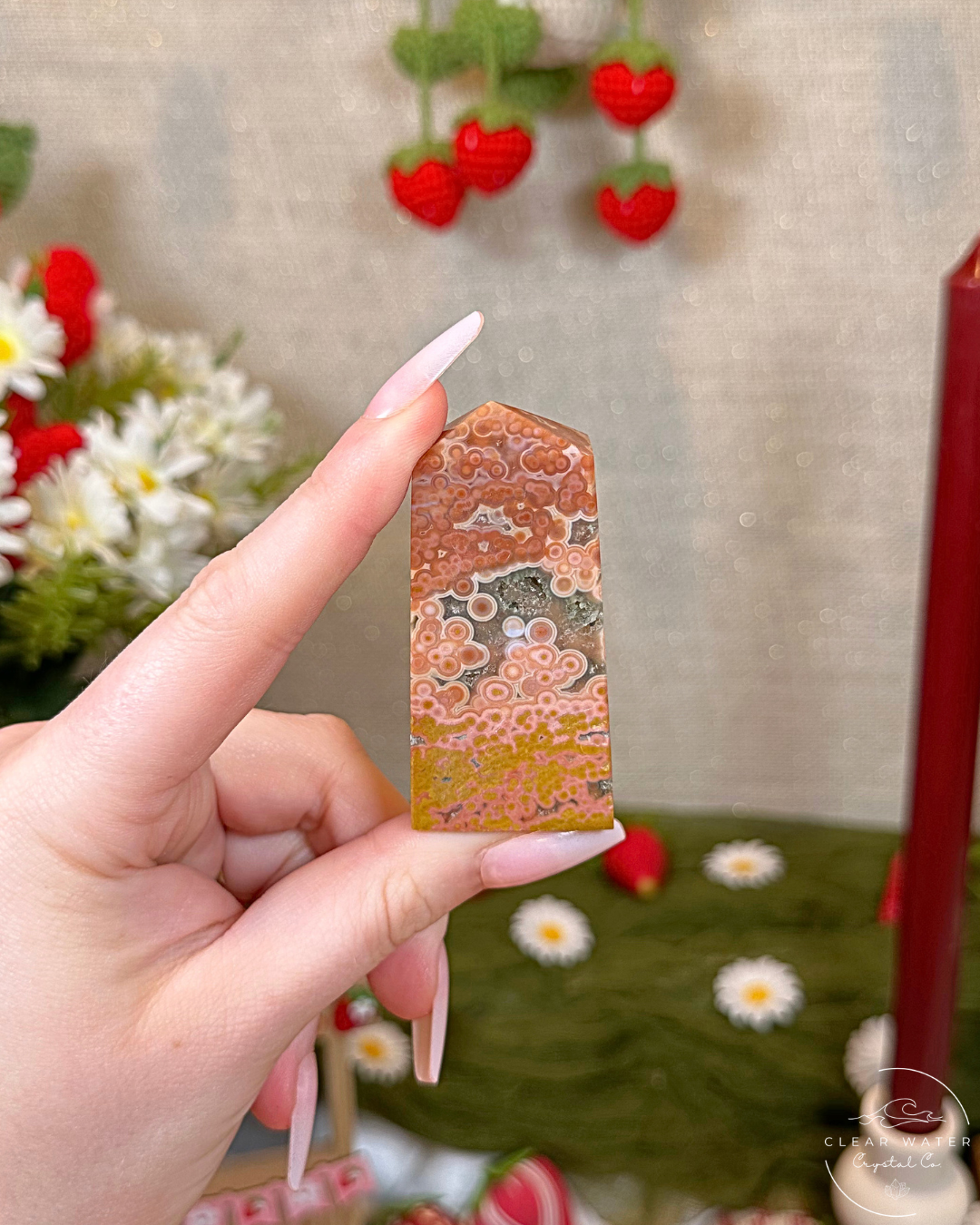 Pink Orbicular Sea Jasper Towers