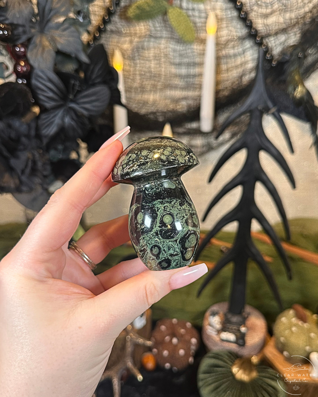 Kambaba Jasper Mushroom Carving | Madagascar
