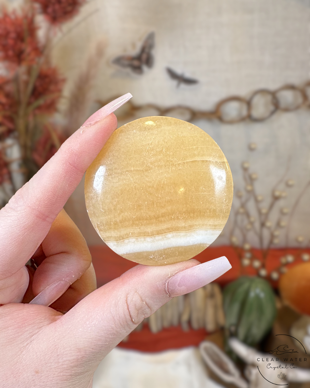 Mango Calcite Flatstones- Pakistan