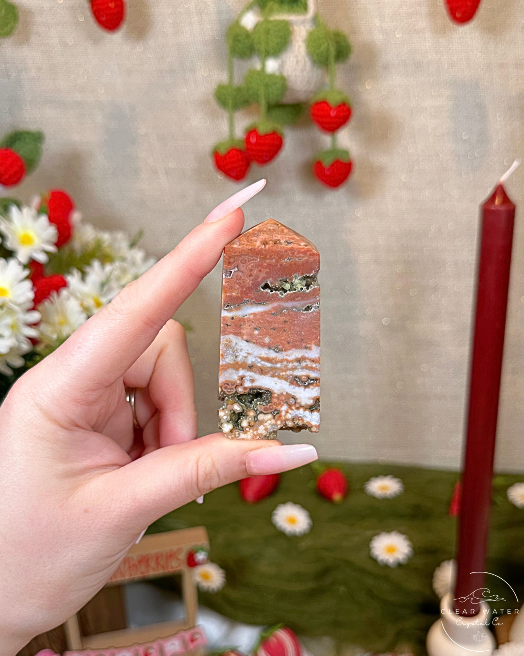 Pink Orbicular Sea Jasper Towers