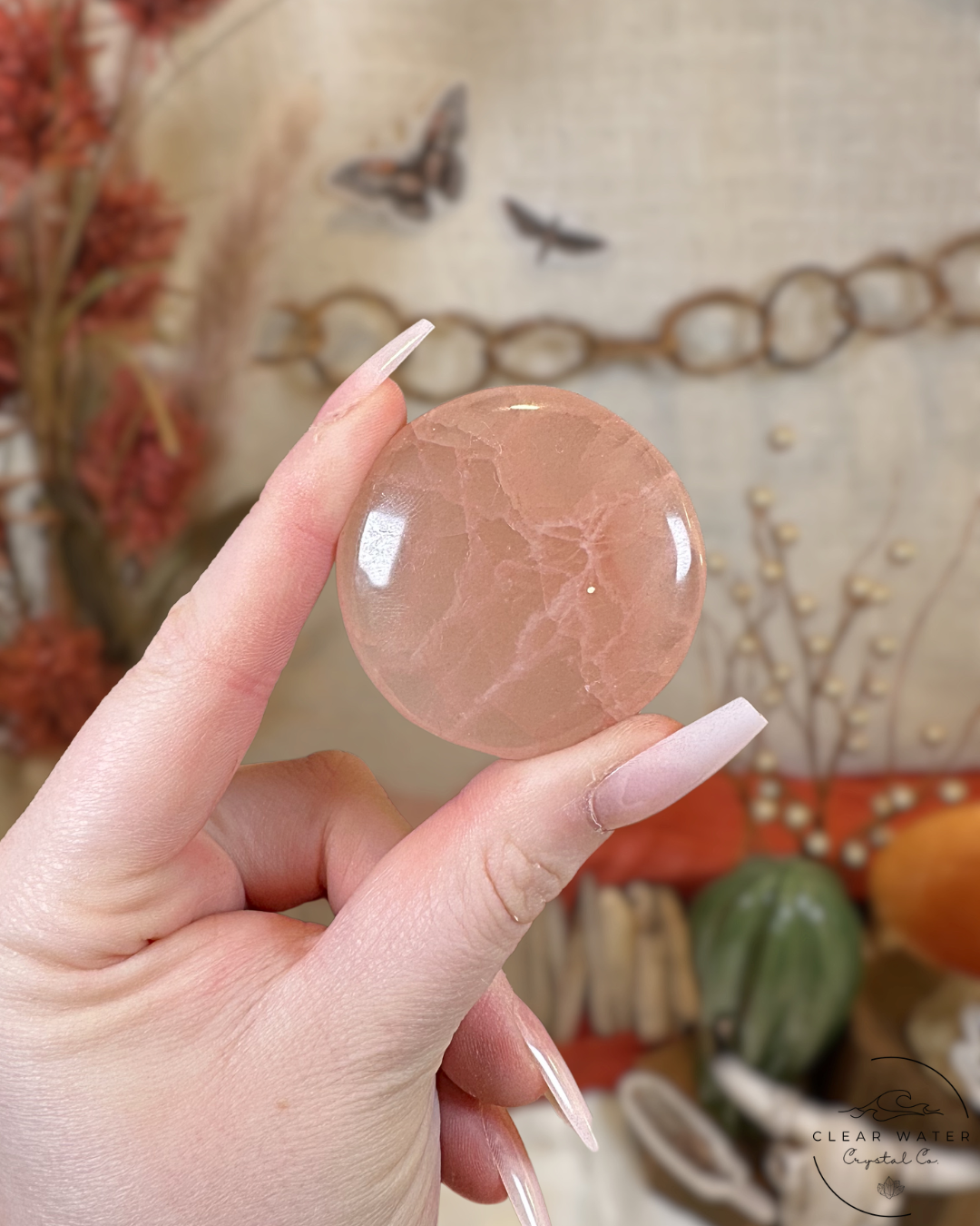 Peach Calcite Flatstones- Pakistan