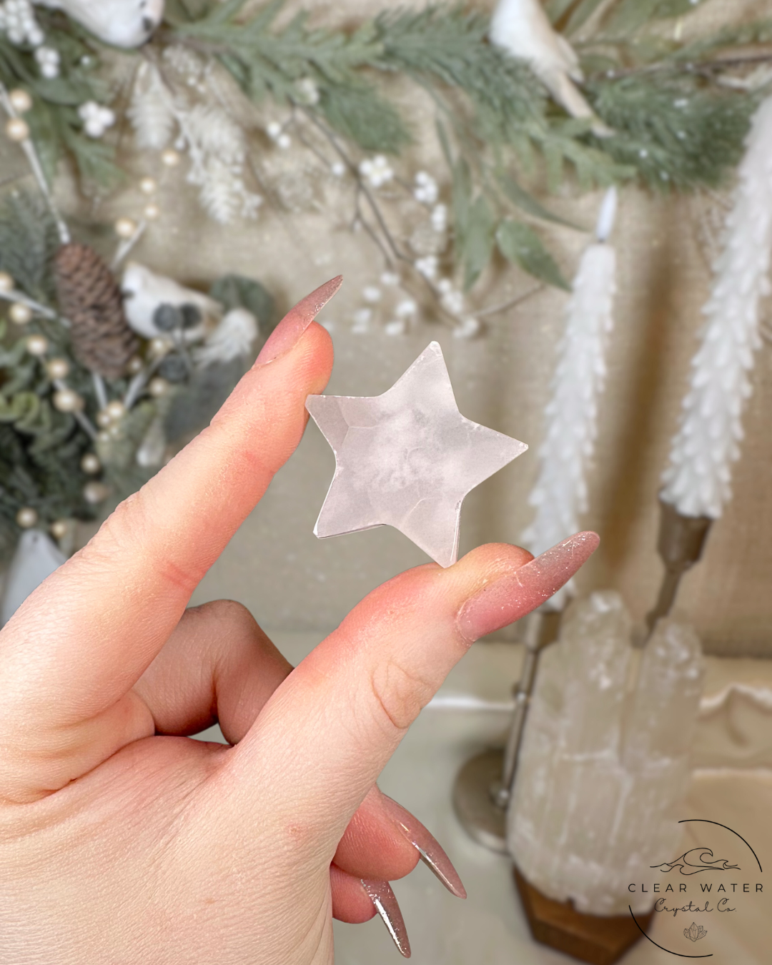 Mangano Calcite Moon & Star Carvings – Pakistan