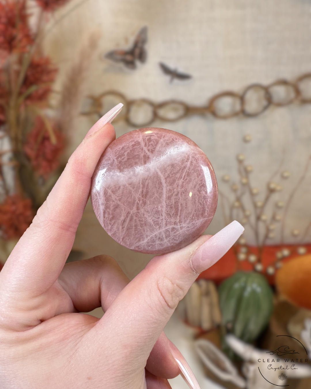 Peach Calcite Flatstones- Pakistan