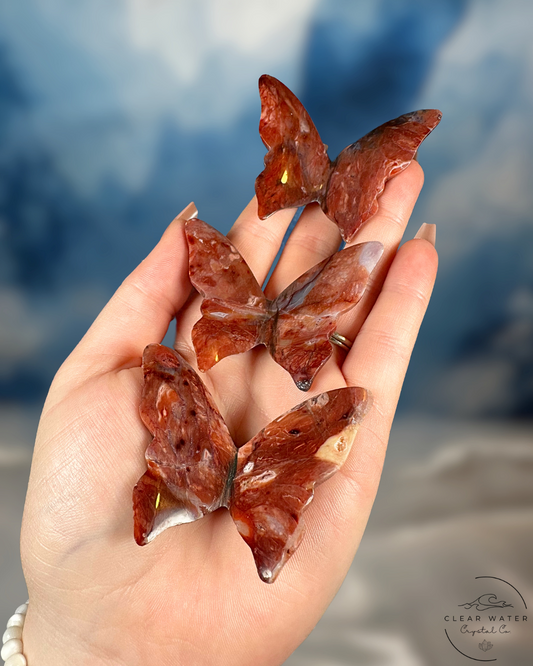 Indonesian Pink Chalcedony Butterfly – The Gentle Wanderer