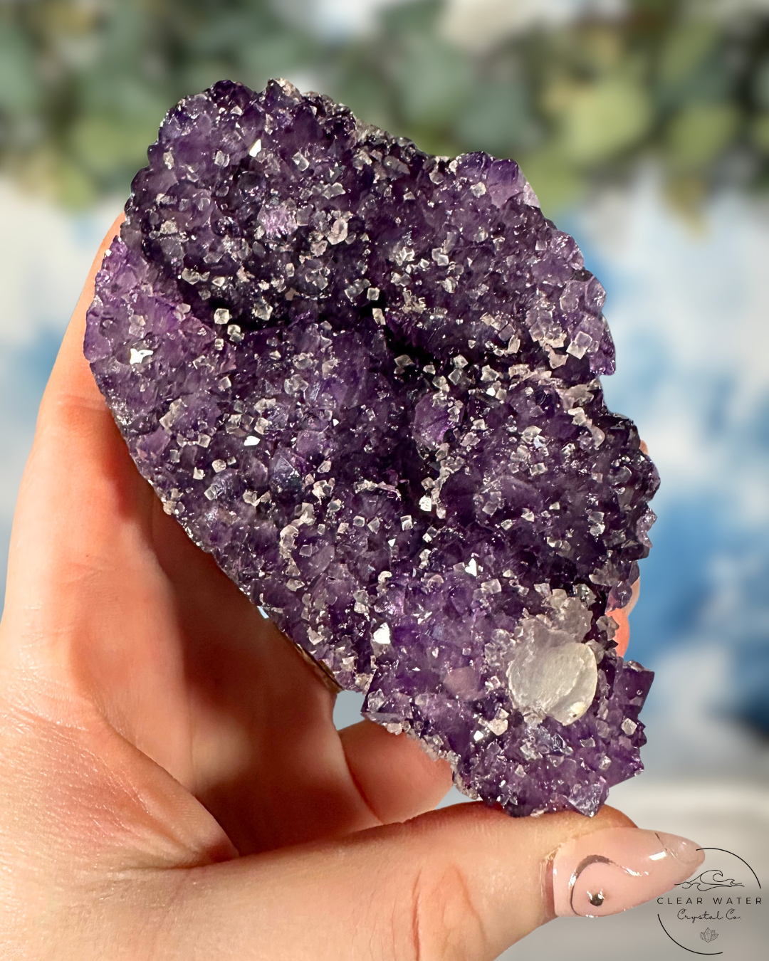 Uruguayan Amethyst on Custom Stand: Violet Constellations