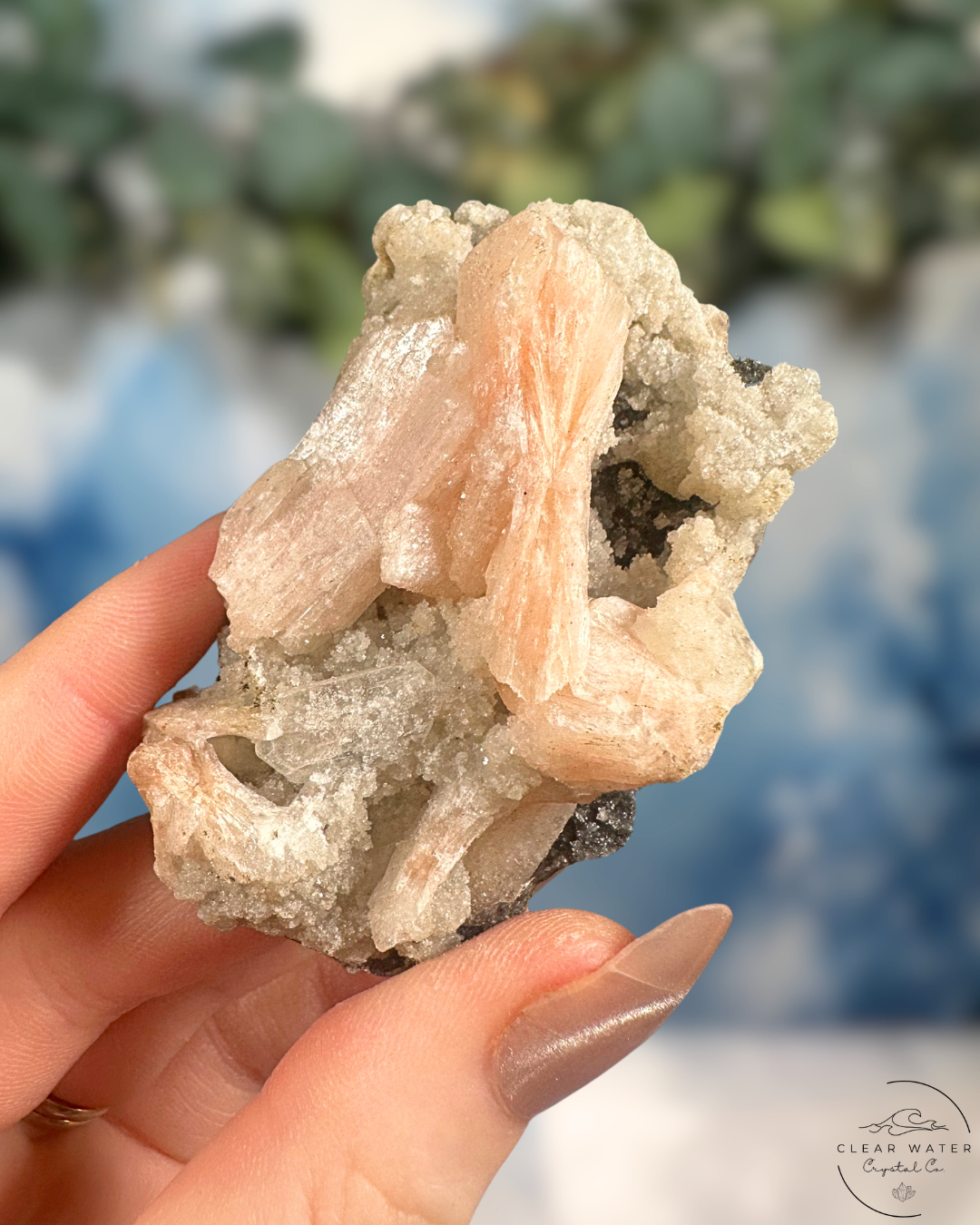 Peach Stilbite Specimens: Soft Connection