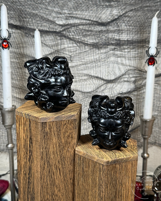 Obsidian Medusa Heads