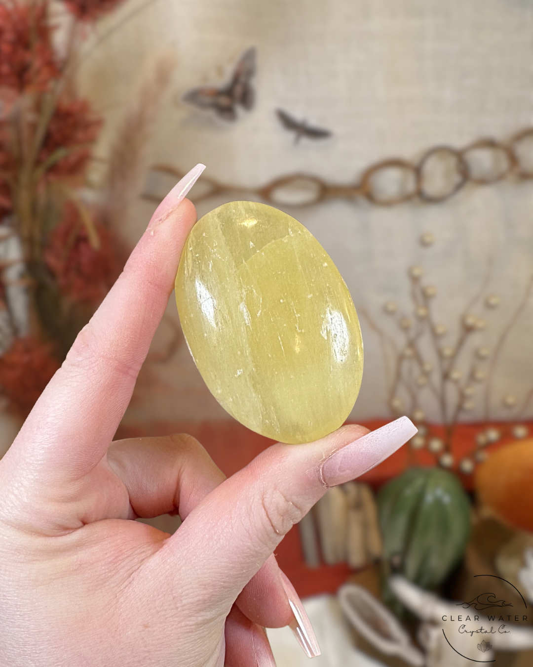 Lemon Calcite Palmstones-Pakistan