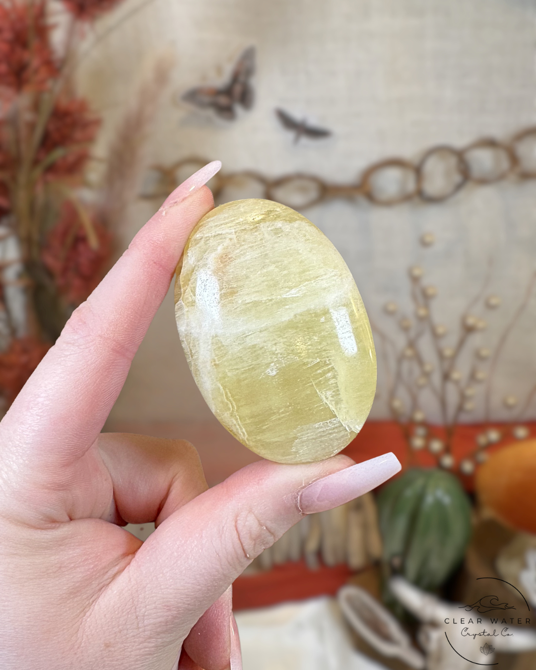 Lemon Calcite Palmstones-Pakistan