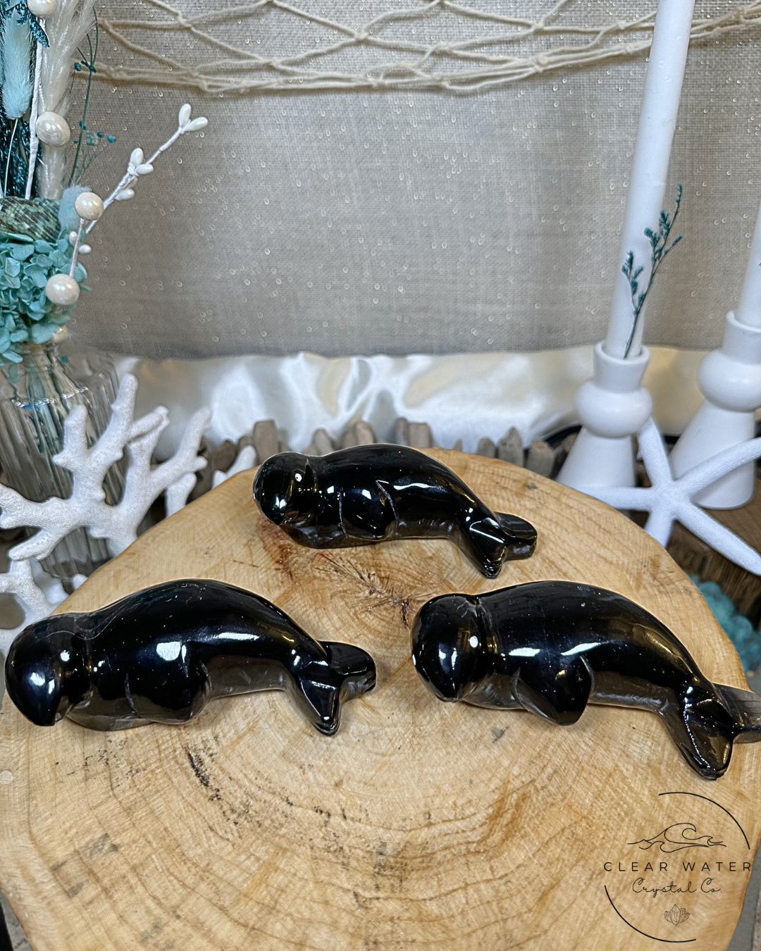 Black Onyx Seal Carvings – Mexico