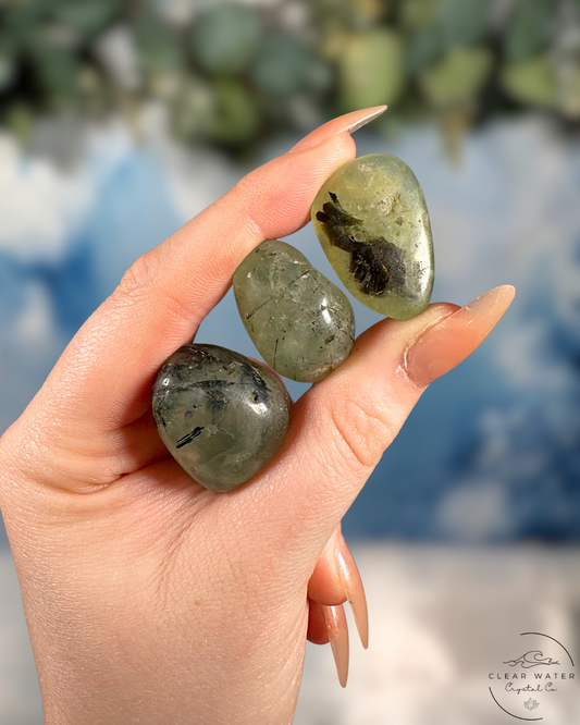 Prehnite Tumble: Heartfelt Calm & Gentle Healing