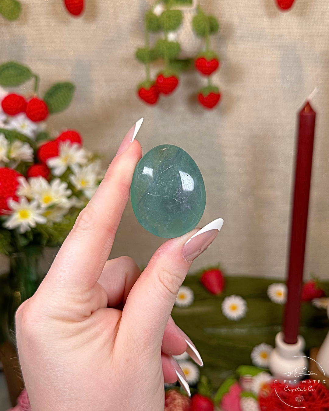 Mint Green/Blue Fluorite Palmstone