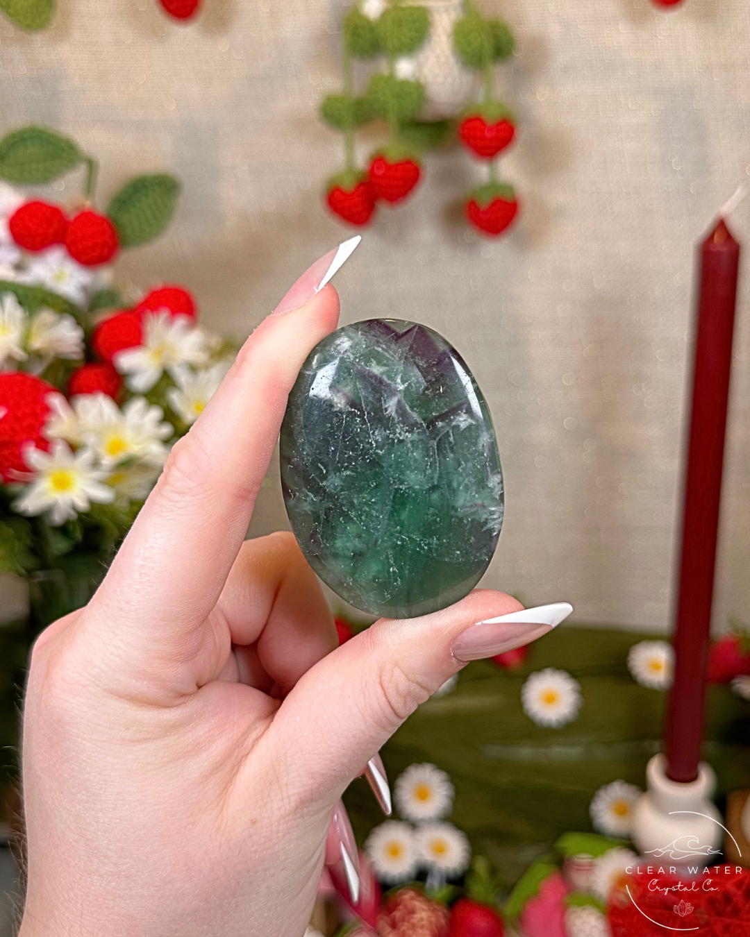Rainbow Fluorite Palmstone