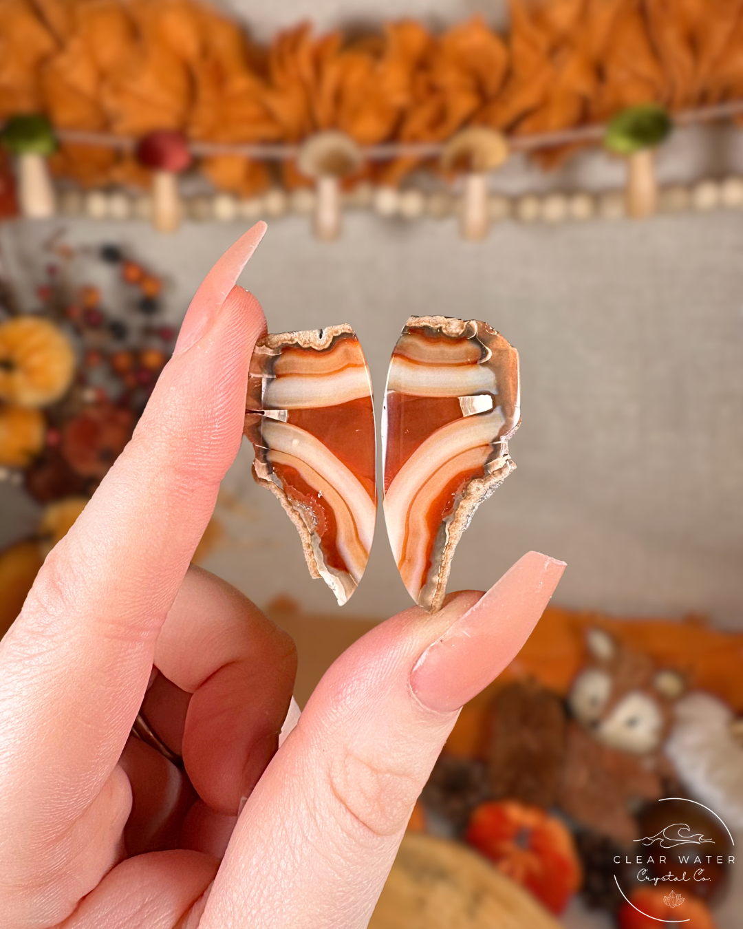 Carnelian Agate Pairs (Motifs) – Indonesia