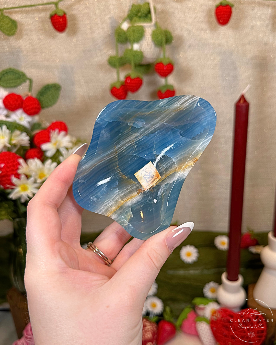 Deep Blue Onyx Wavy Edge Bowls | Argentina