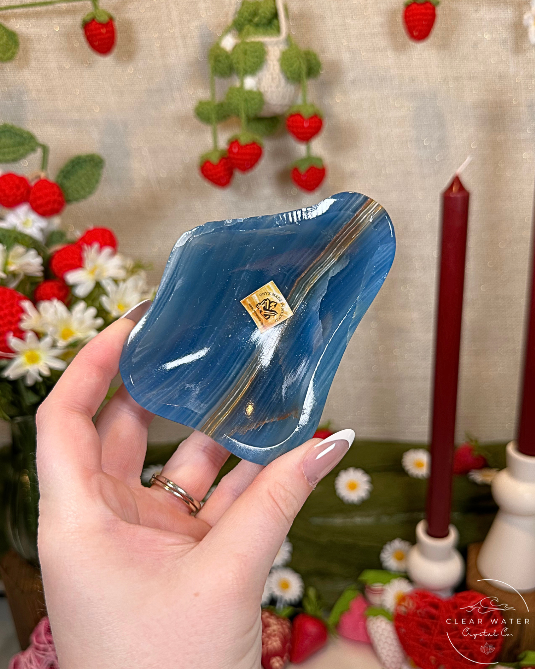 Deep Blue Onyx Wavy Edge Bowls | Argentina