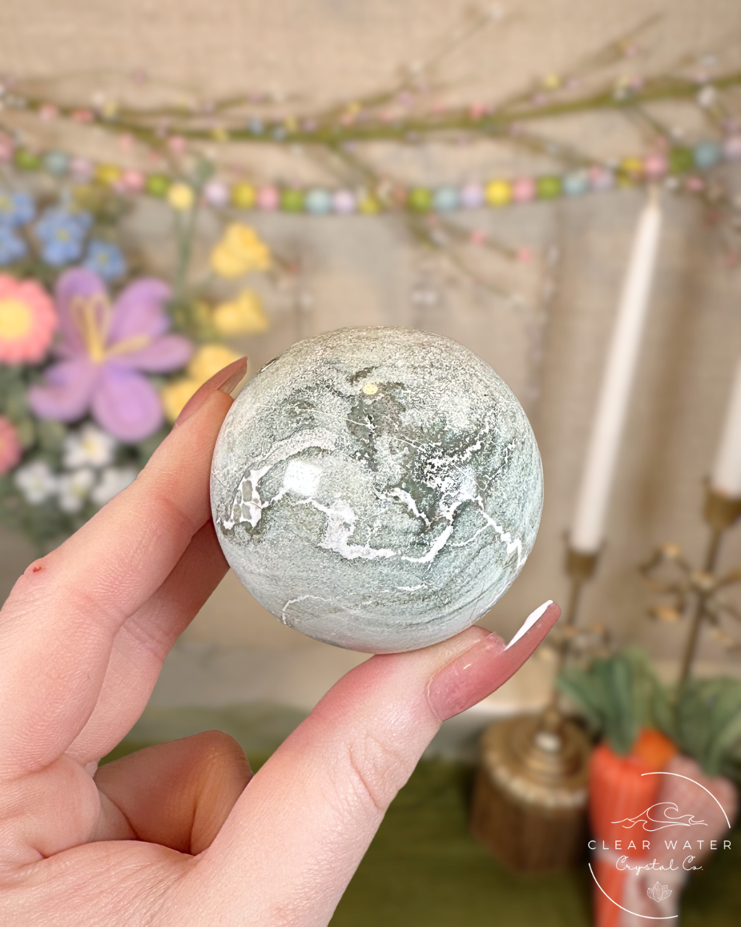 Green Unicorn Jasper Spheres
