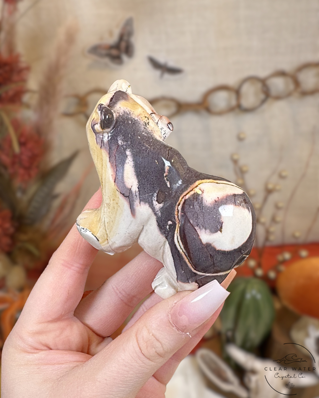 Purple Mookaite Bear Carving