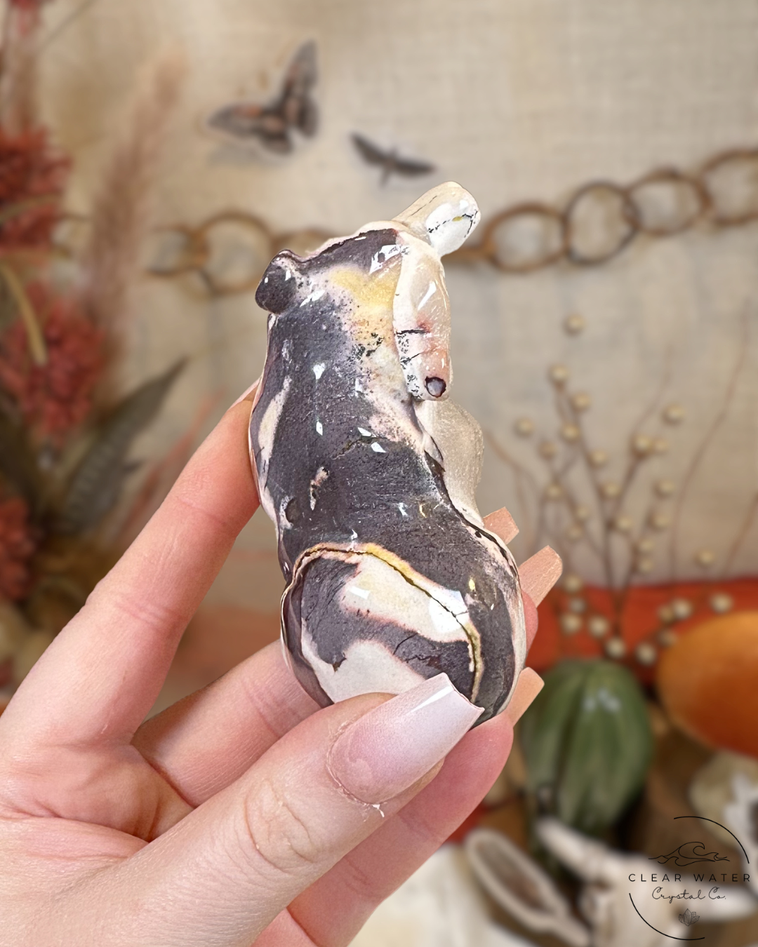 Purple Mookaite Bear Carving
