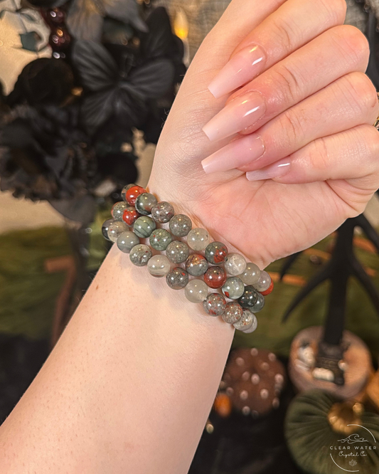 Bloodstone Beaded Bracelet
