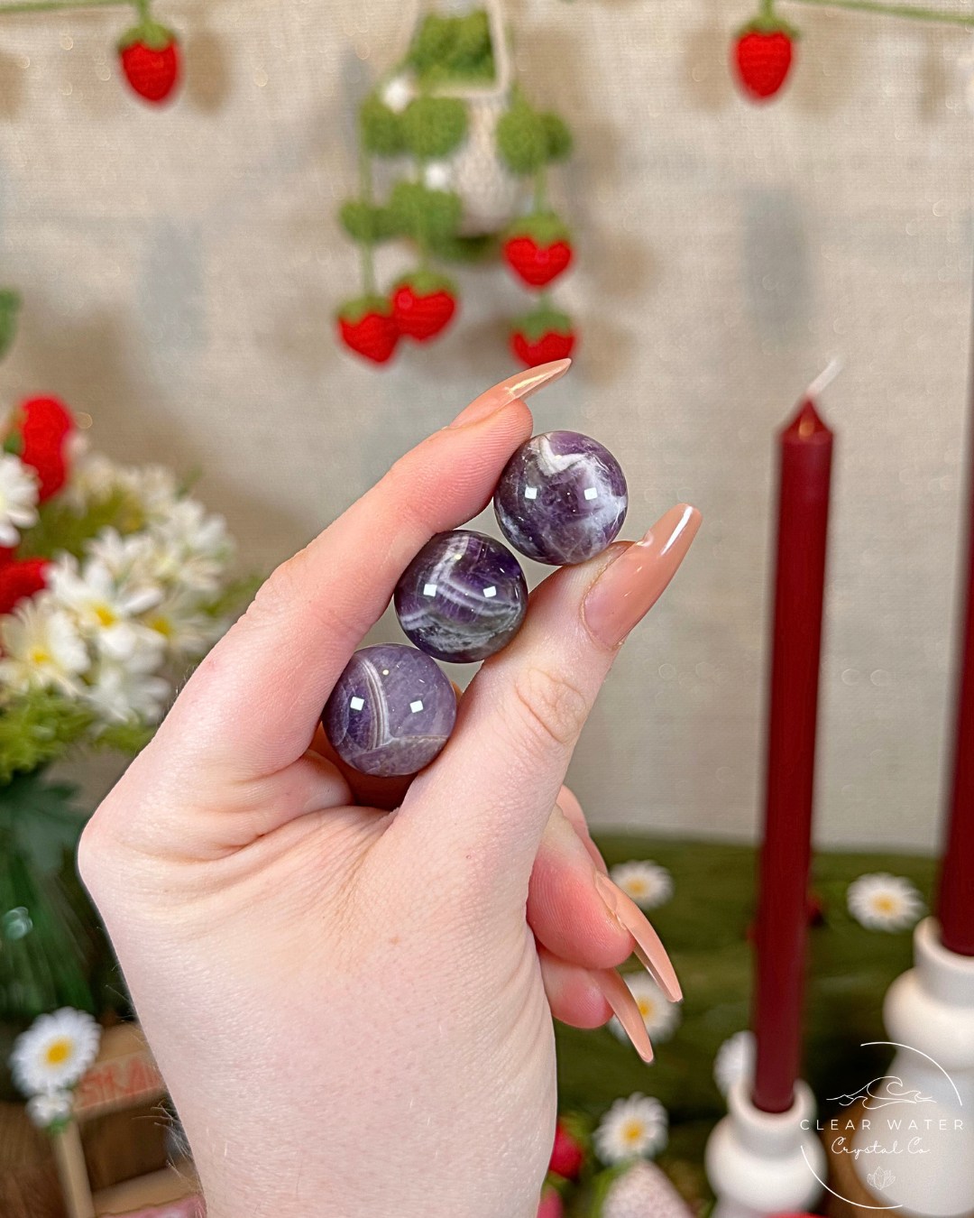 Chevron Amethyst Mini Spheres