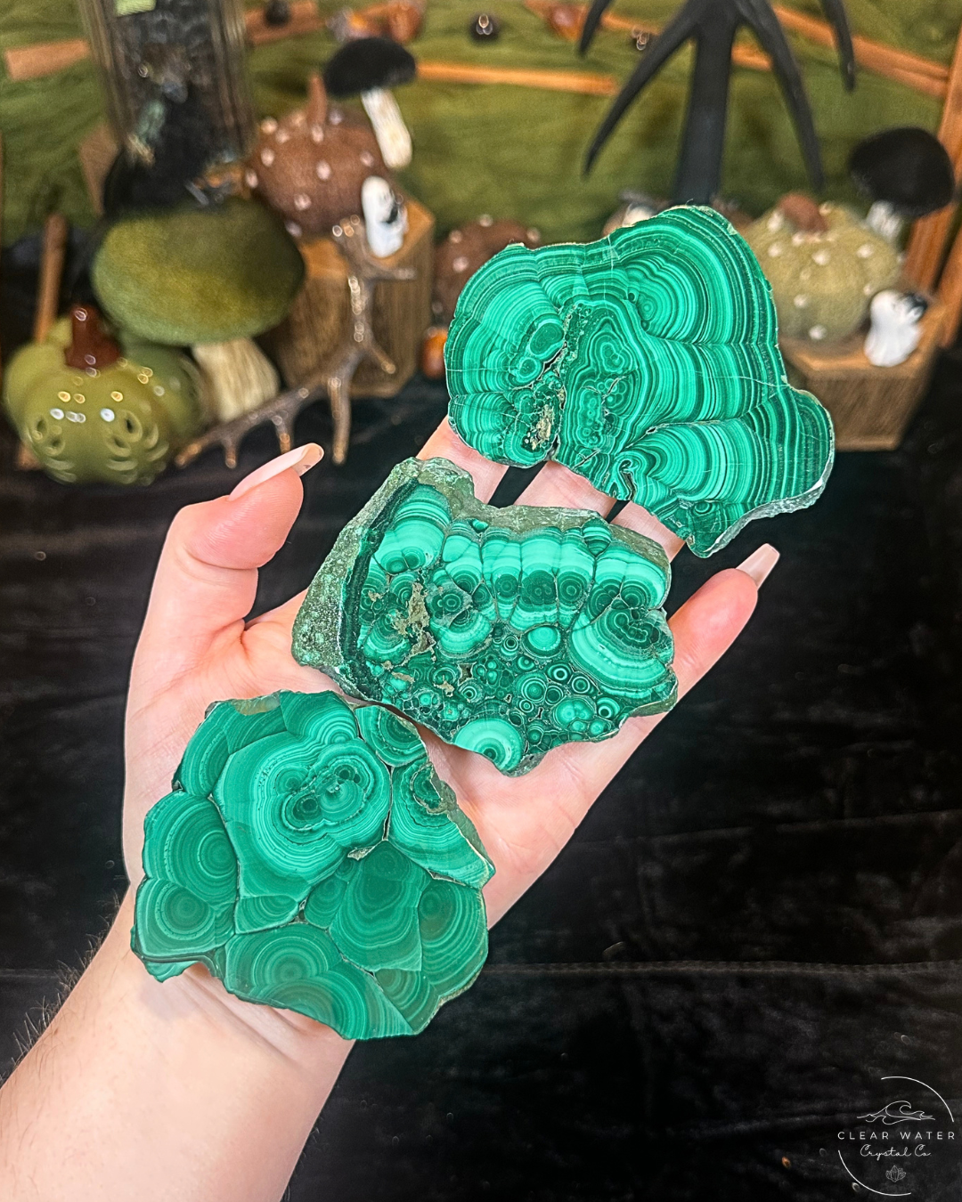Malachite Slab with Stand | The Congo