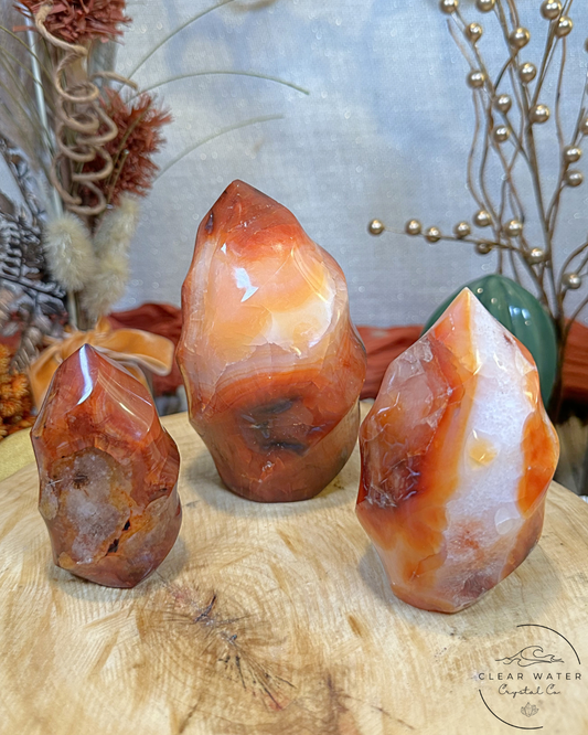 Carnelian Flame Carving- Madagascar