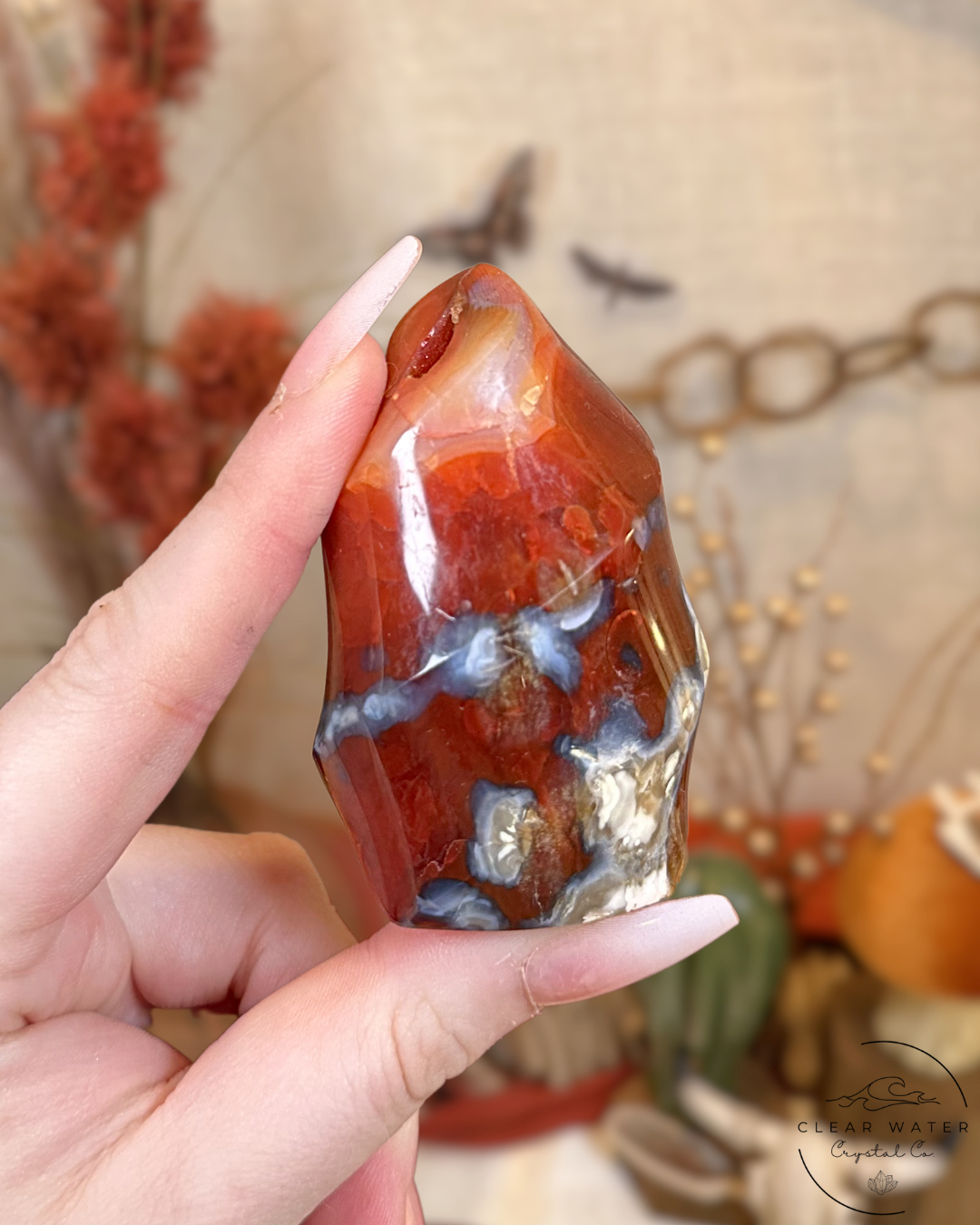 Carnelian Flame Carving- Madagascar