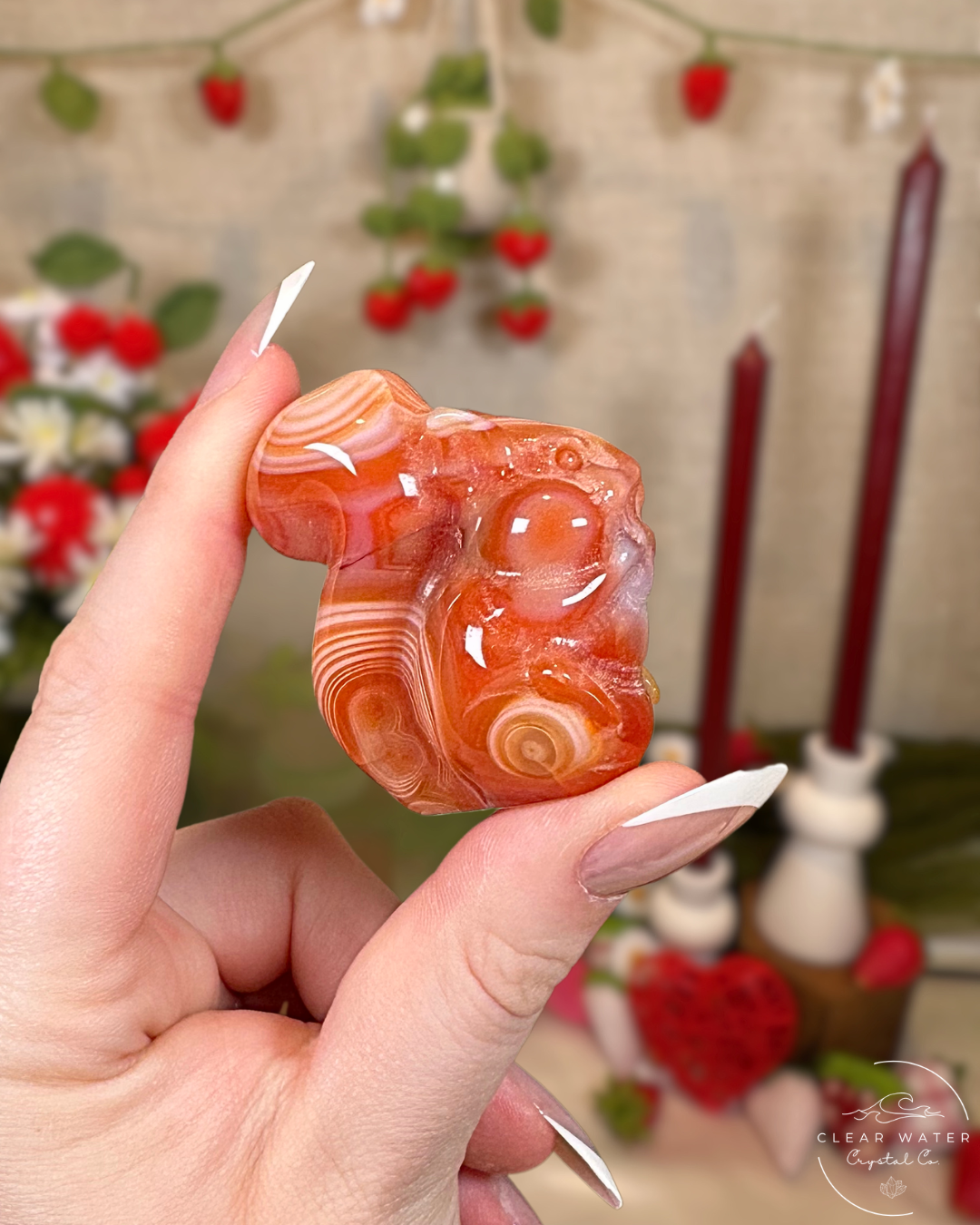 Banded Carnelian Agate Chipmunk