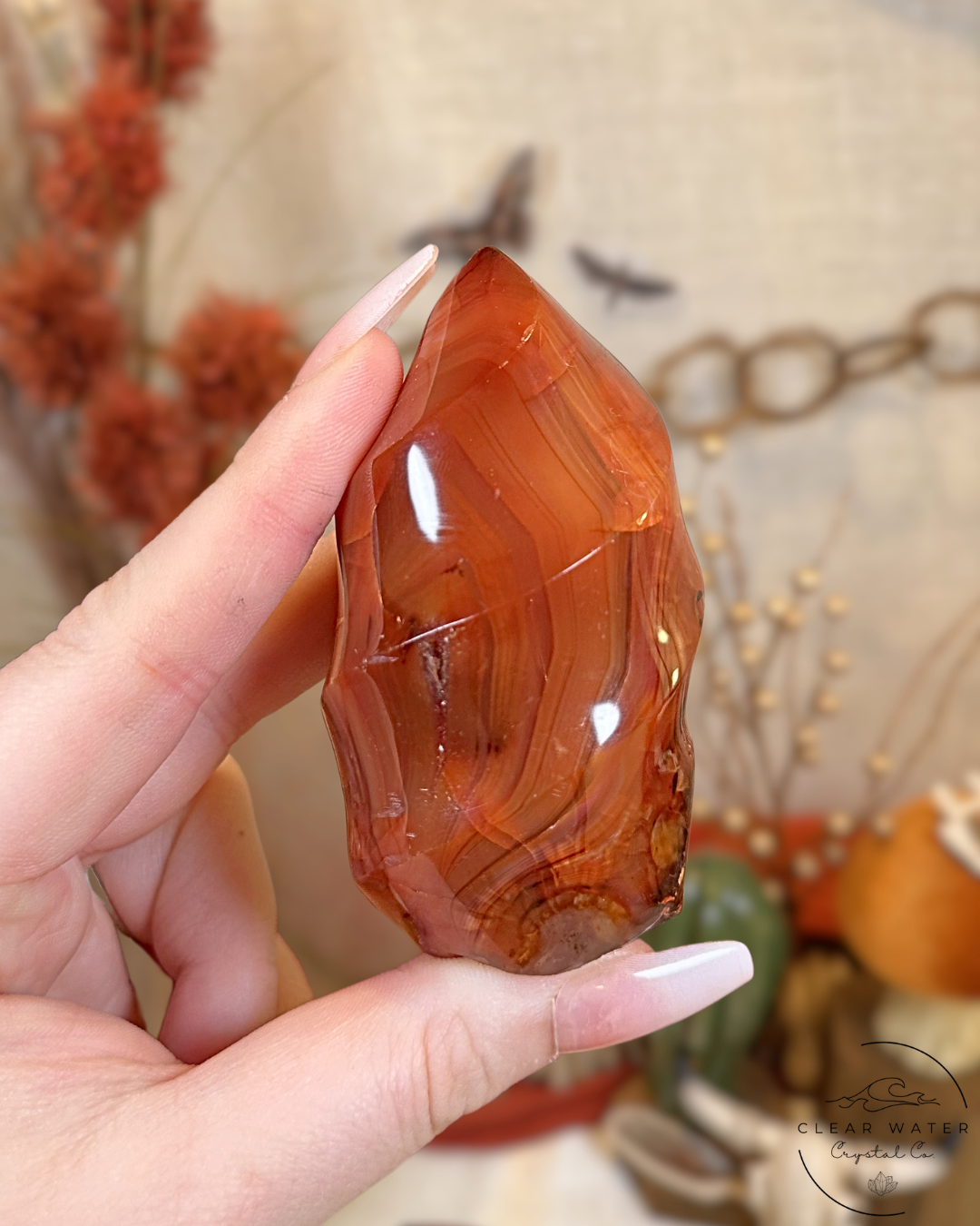 Carnelian Flame Carving- Madagascar
