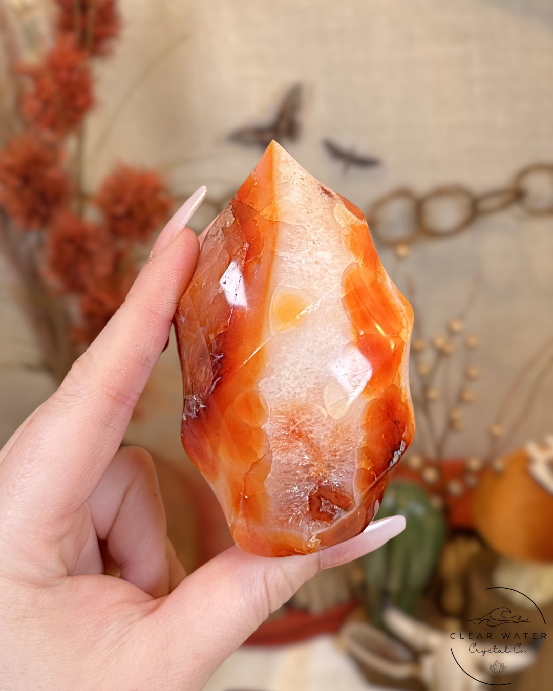 Carnelian Flame Carving- Madagascar