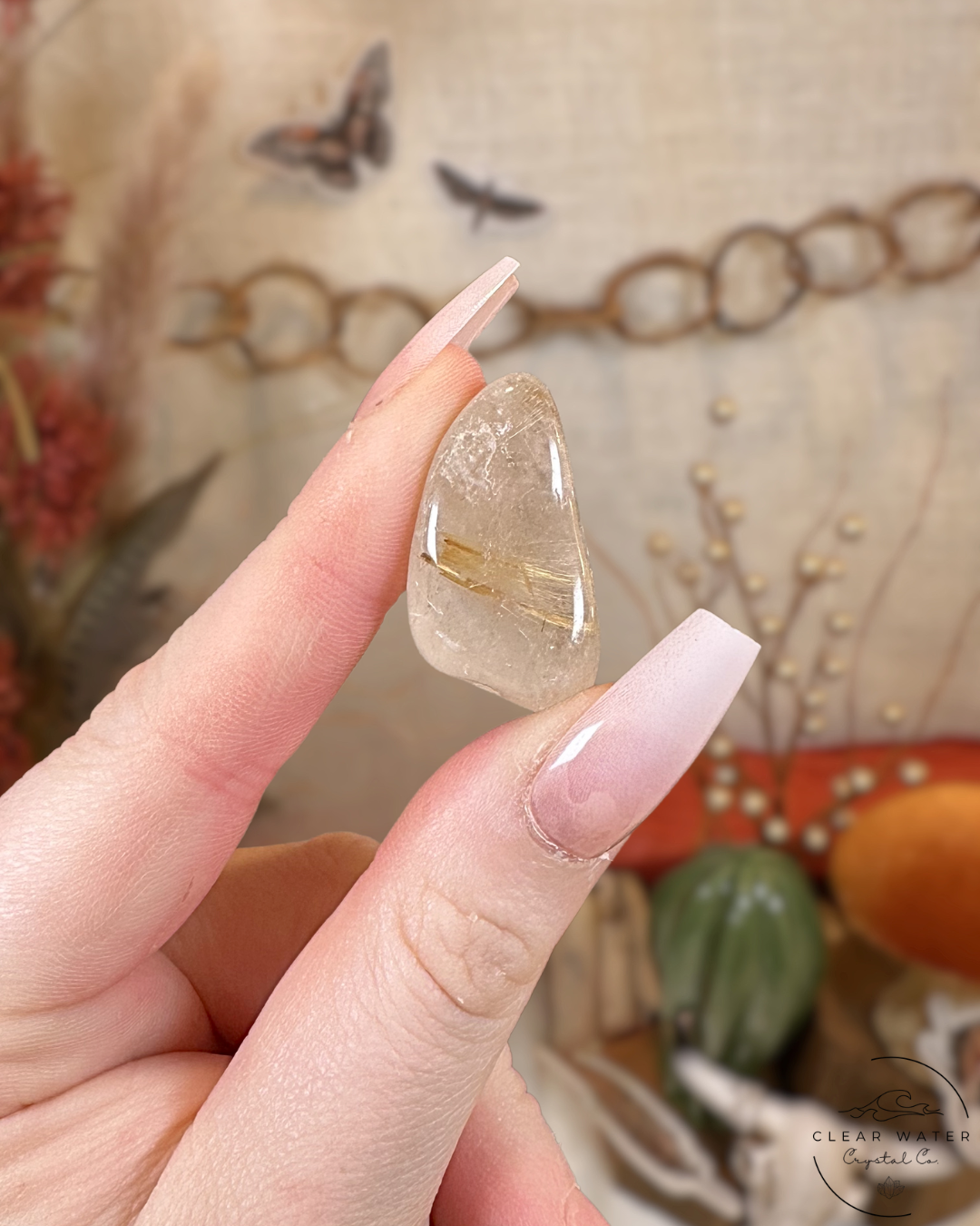 Golden Rutile Tumbles