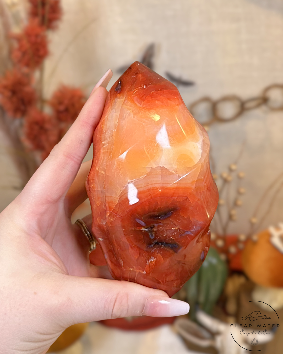 Carnelian Flame Carving- Madagascar