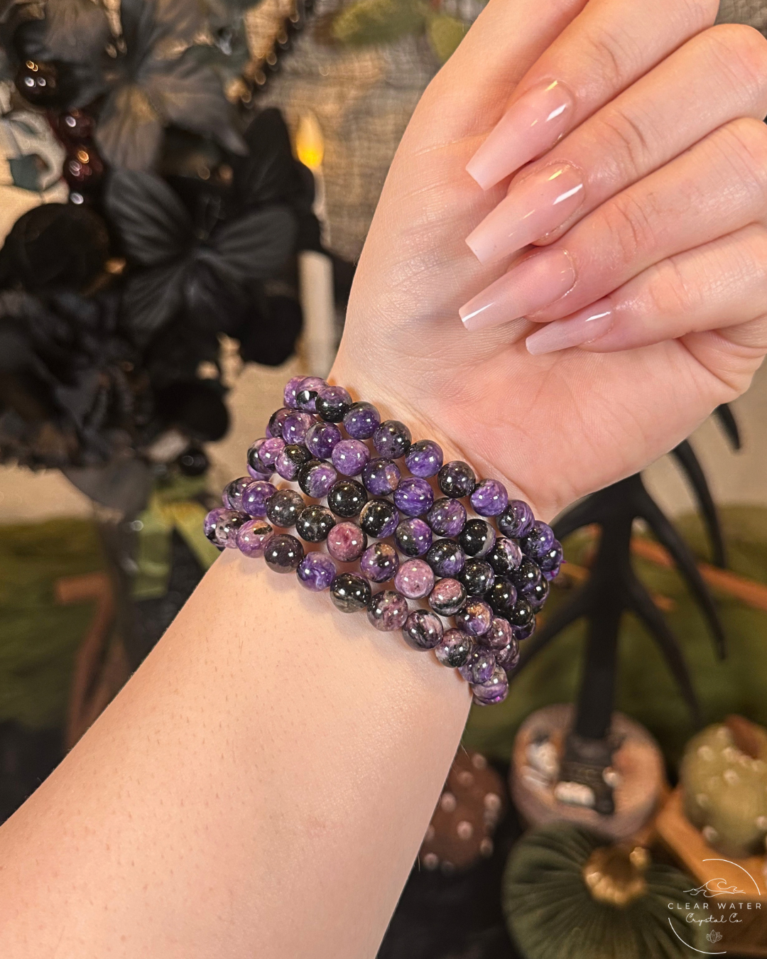Charoite Beaded Bracelet