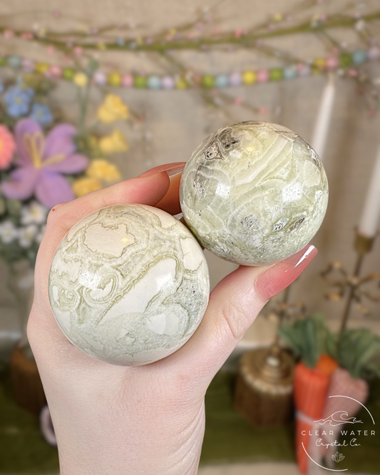 Green Maligano Jasper Spheres – Indonesia
