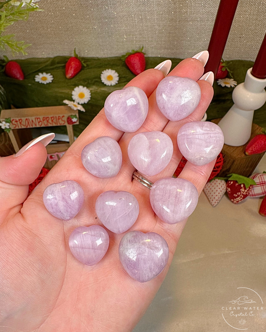 Kunzite Mini Heart Carving
