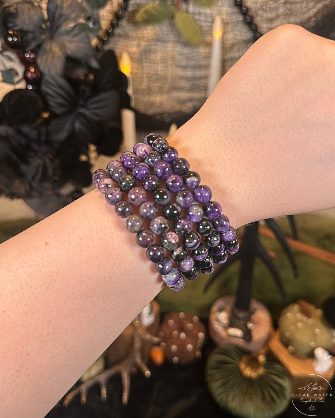Charoite Beaded Bracelet